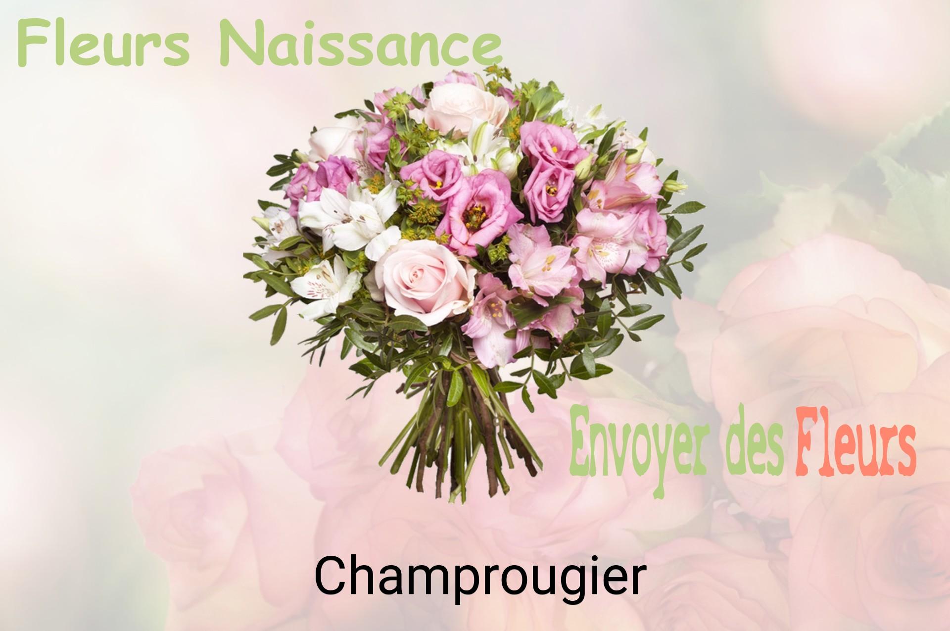 Bouquet de fleurs de naissance livré à Champrougier
